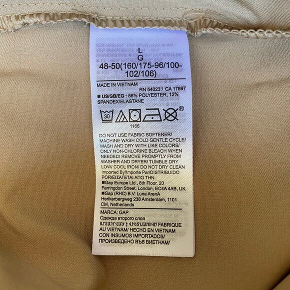 GapFit Runaround Pants Pecan Tan Relaxed Wide Leg Pull-On Split Ankle Womens Lrg - Picture 9 of 10